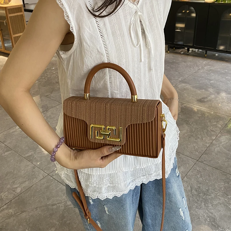 Sac à main élégant en cuir véritable pour femmes, fonction bandoulière et épaule, Design classique élégant, marque de luxe célèbre