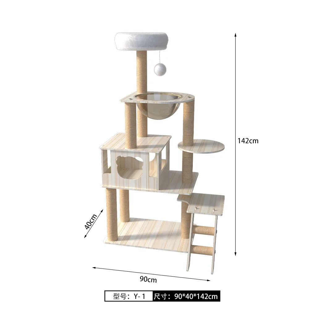 Afbeelding 6: 2026 Nieuw Model, Groothandel Kattenklimrek, Luxe Integratie, Groot Kattenklimrek, Luxe Dubbele Ruimte, Capsule