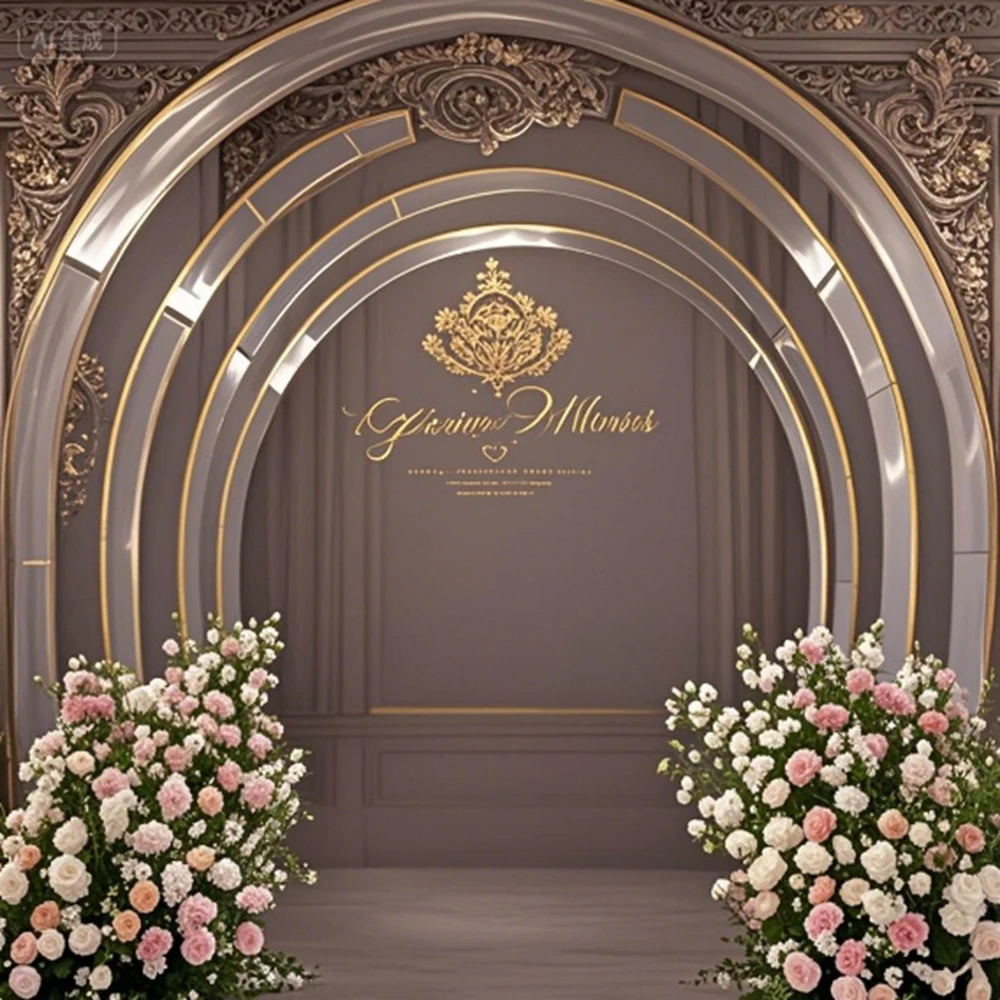 

280x320cm )Custom Wedding Aisle decor Arch led Light Decorative Metal Arch Backdrop Stand for Wedding Stage Decoration
