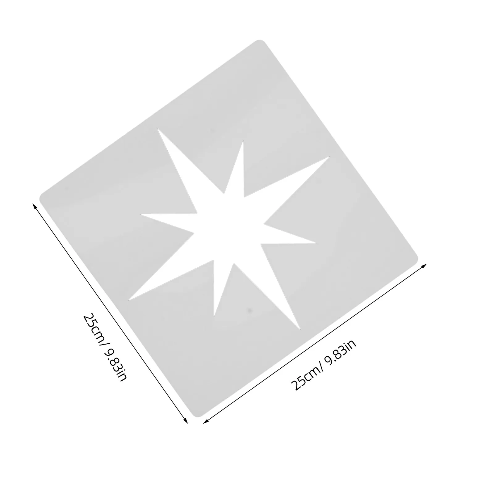 8Pcs Star Stencil Bundle Fine Edge Reusable Plastic Painting Template for Fabric Wall Craft Spray Drawing Decoration Hollow