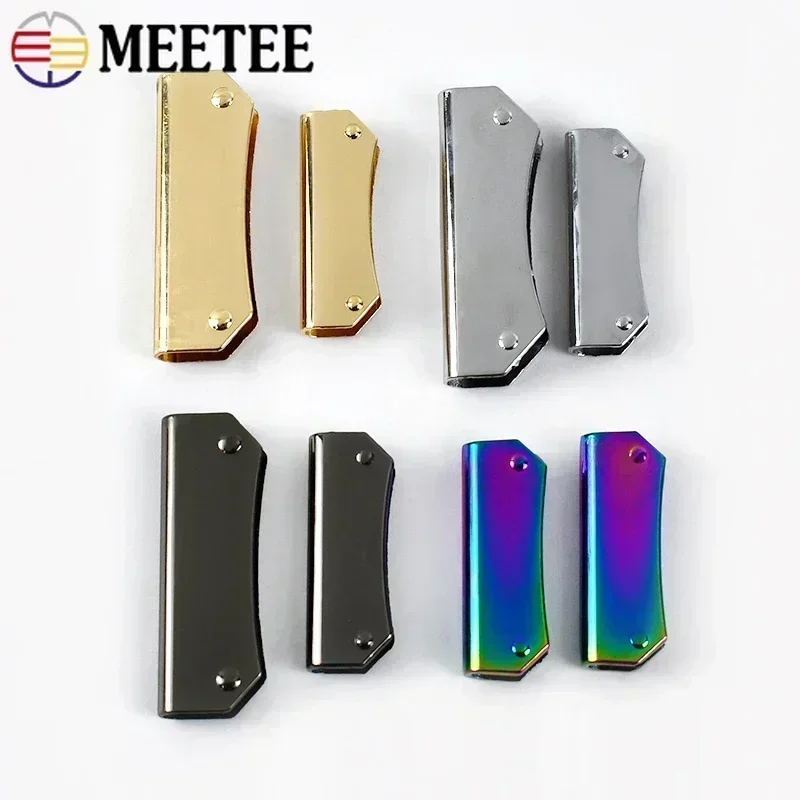 Meetee 4/10/20Pcs 35/47mm Bag Edge Clip Banding Metal Buckle Handbag Corner Protection Clasp Hardware Decoration Accessories