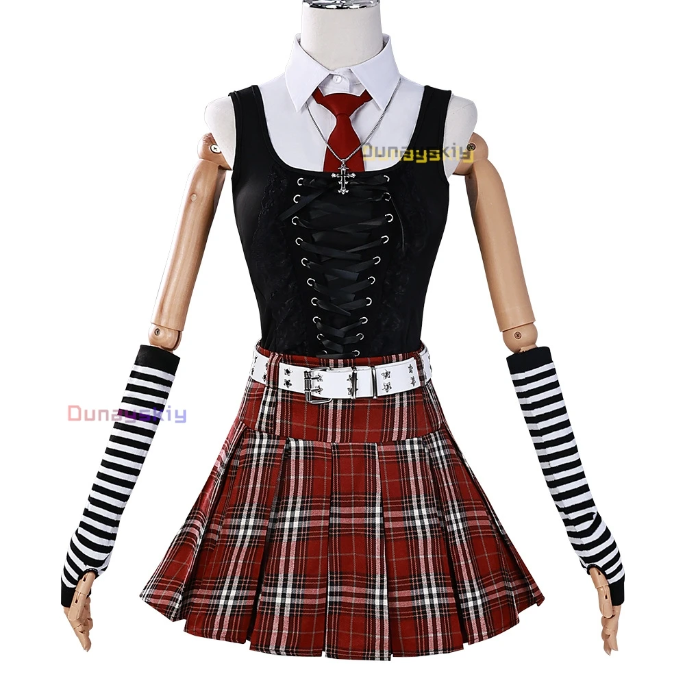 Миса Амане Косплей Примечание Смерть Джирай Кэй Костюм Дебютное Повседневное Сексуальное Платье Субкультура Ожерелье y2k Готи Лоли Униформа Экипировка Парик