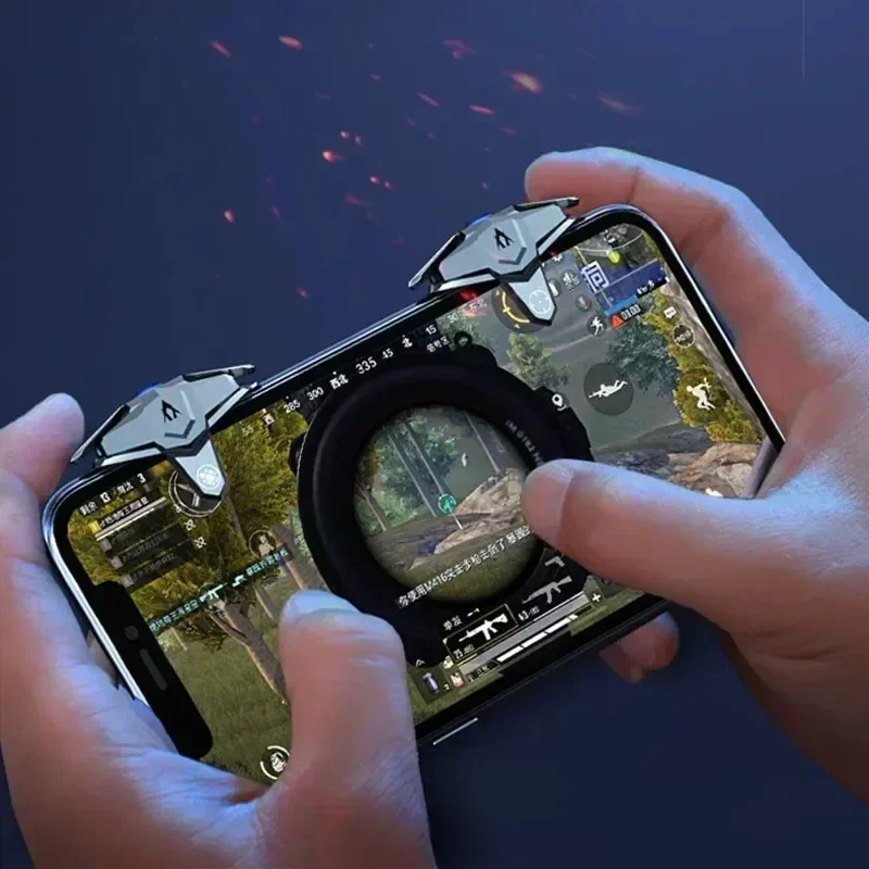 JS66 العالمي الهاتف المحمول أذرع التحكم في ألعاب الفيديو الهدف اطلاق النار L1 R1 الألعاب مفتاح زر ل IOS أندرويد غمبد نبض الزناد المادي #2