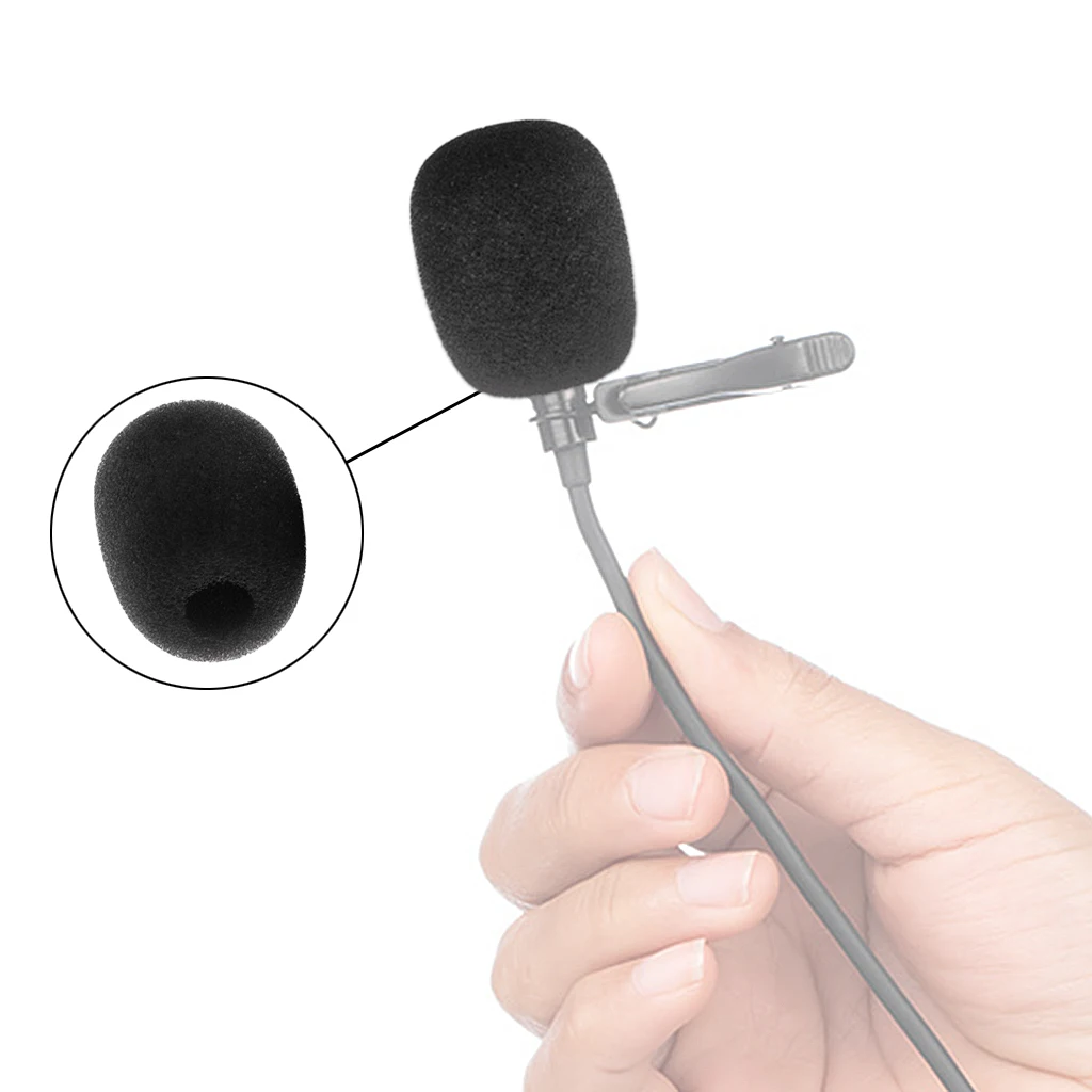 10 Pieces Anti-dirt Clip-on Headset Microphone Sponge Windscreen Wind Muff Mic Electric Musical Instrument Parts & Accessories