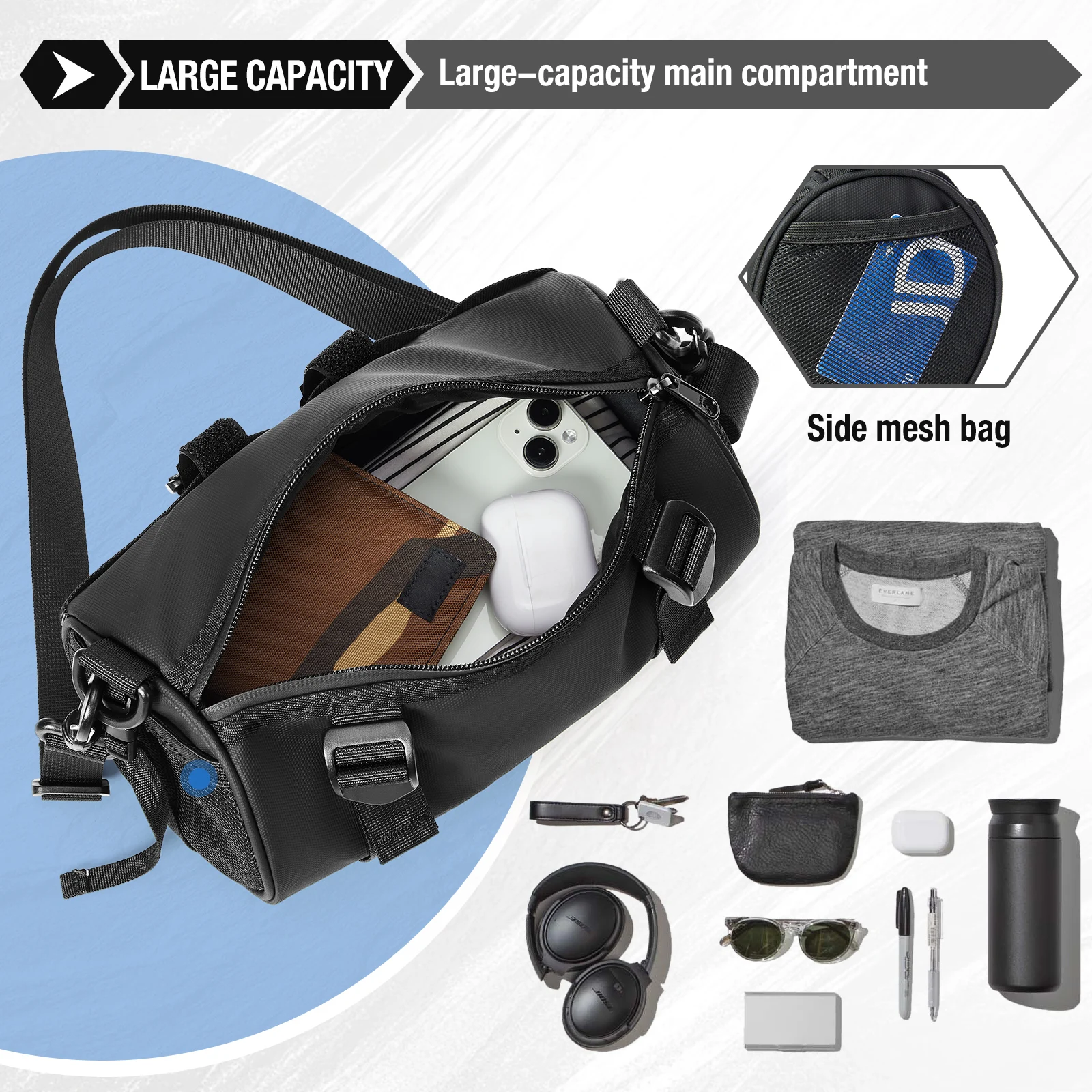 حقيبة أمامية مميزة للدراجة، حقيبة مقود مقاومة للماء، حقائب دراجات، حقيبة كتف متعددة الوظائف بسعة ركوب الدراجات #2