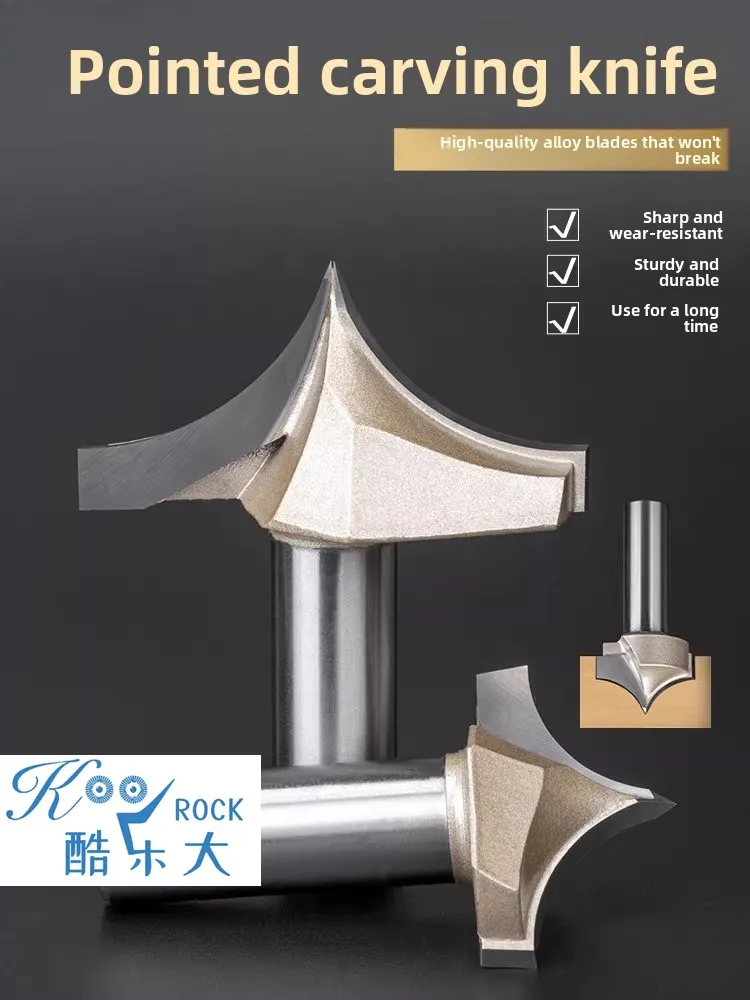 

Фреза для гравировки по дереву с заостренным радиусным наконечником, фреза-рулетка с радиусным концом, хвостовик 1/2-1/4 дюйма