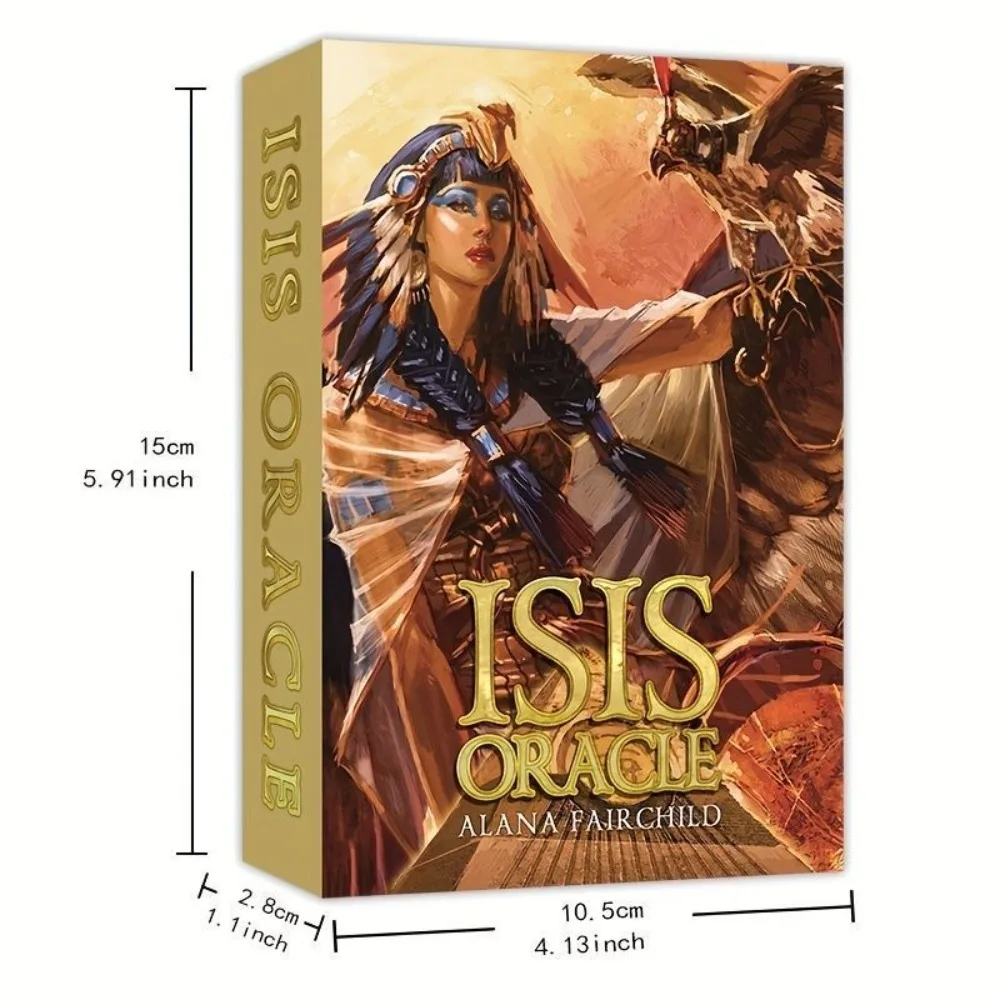 Isis Oracle 10,5*15 cm, Jeu de 44 cartes, Sagesse égyptienne ancienne et guidance divine féminine pour la guérison et les rituels
