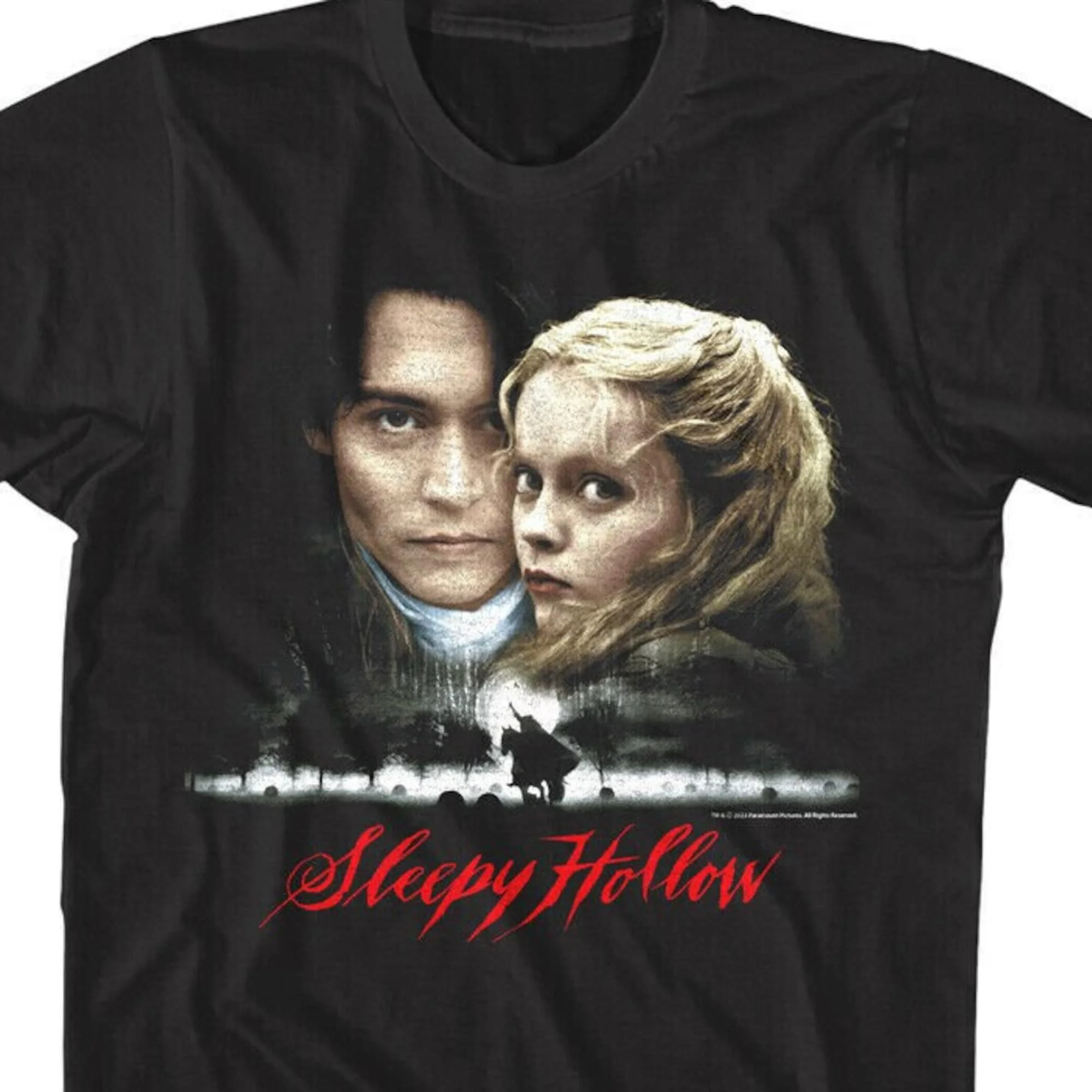 Sleepy Hollow Shirt Depp & Ricci Horror Movie Poster Graphic Tees