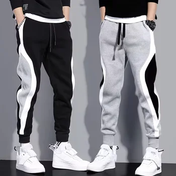 Men’s Wide Loose Patchwork Pants 1