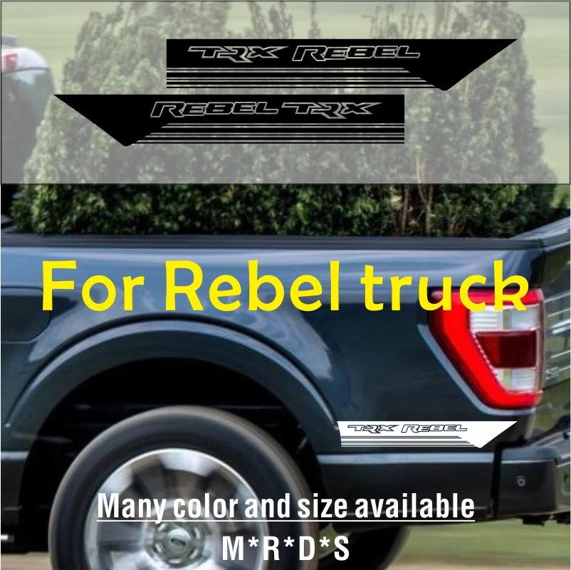 Pickup Rear Bed Side Stickers For Dodge RAM Rebel TRX 1500 2500 Truck Graphics Stripe Decor Cover PVC Decals Auto Accessories