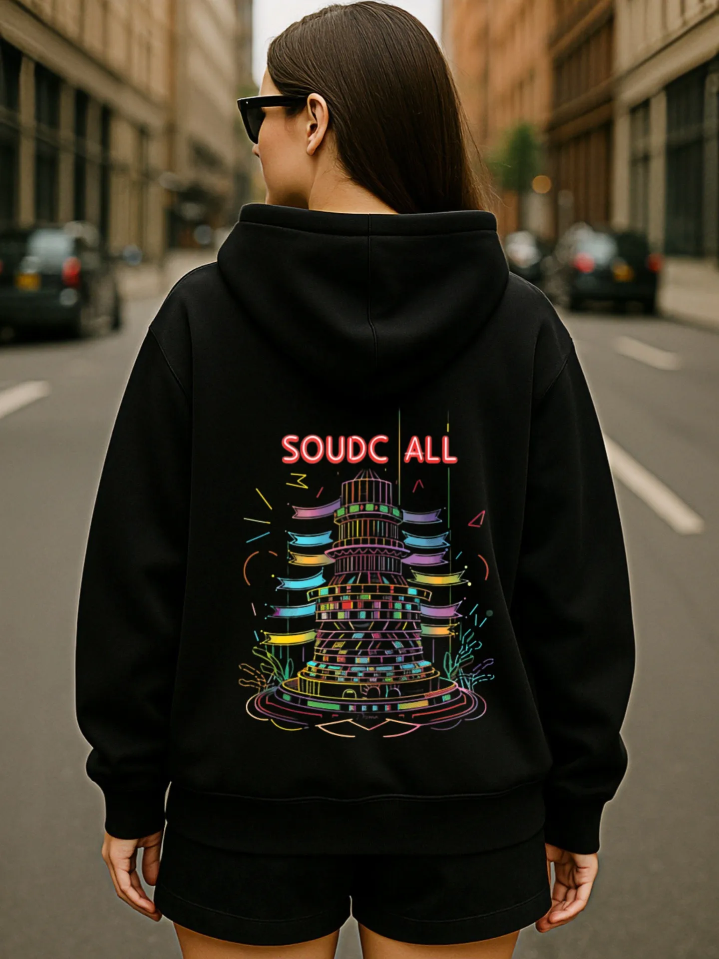 Sudadera con capucha gráfica para mujer, estampado Steam - Shot, estética streetwear, tela suave, uso diario informal, para hombres jóvenes