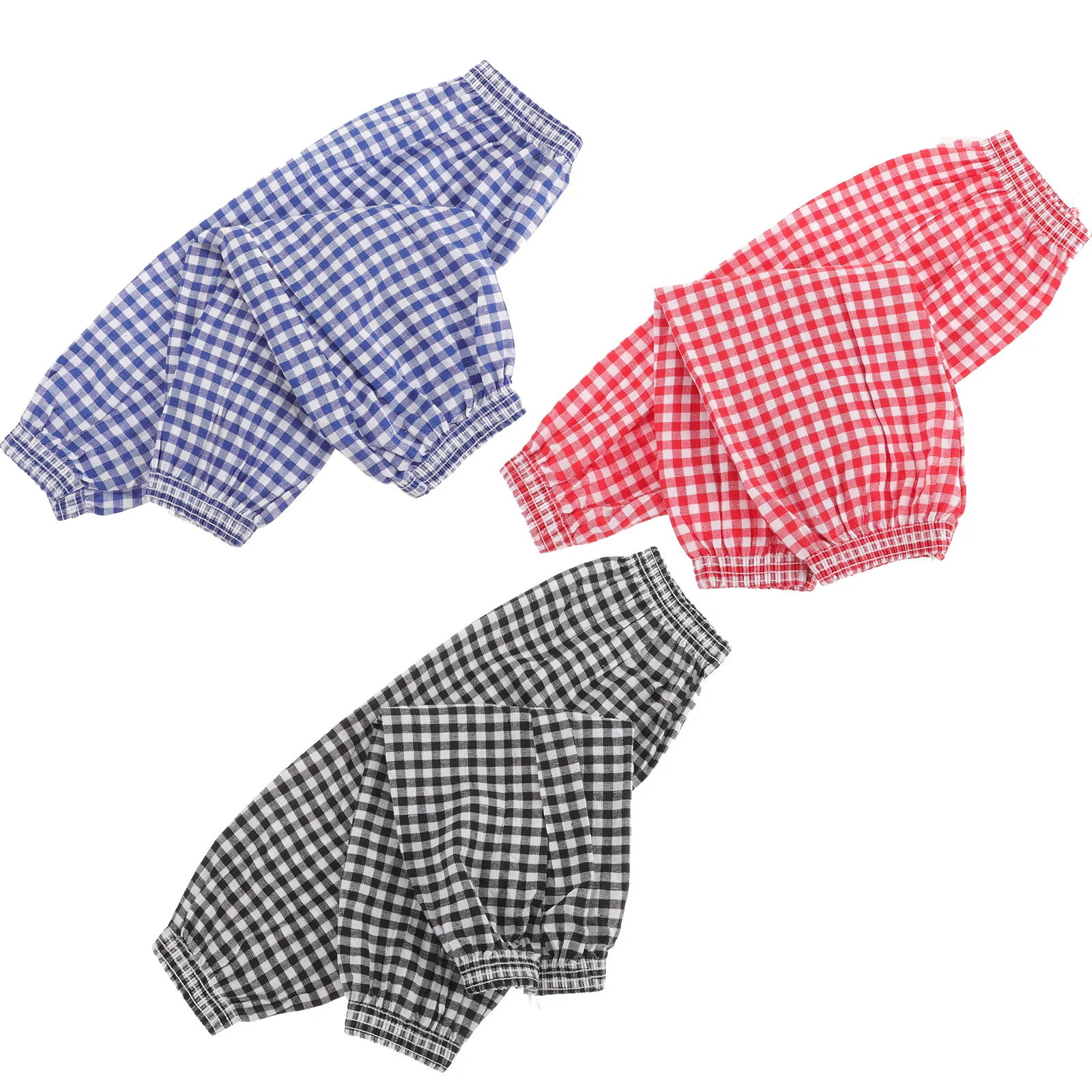 3 Pairs Stain Resistant Check Sleeves Cleaning Arm Oversleeves Protector Dust-resistant Cotton Linen Working Factory