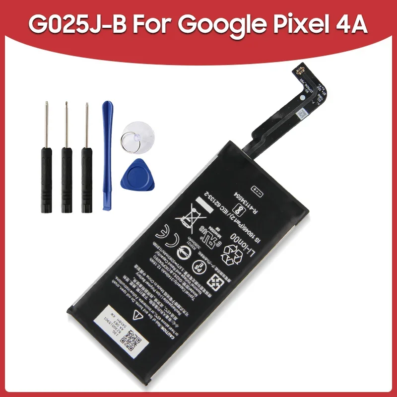 

Дата производства 2024, сменный аккумулятор G025J-B для Google Pixel 4A Pixel4A, перезаряжаемые аккумуляторы для телефонов, 3080 мАч, длительный срок службы