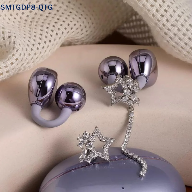 NEW 1Pair Fashion Bling Rhinestone Star Earphone Clips Wireless Earbuds Clip Decoration Removable Earbud Jewelry Accessories