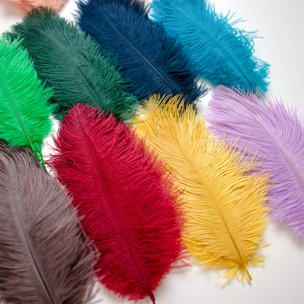 10 Stück Straußenfedern 15-45cm Natürliche Flauschige Federn für Hochzeitsdekoration, Tischdekoration, DIY-Bastelarbeiten, Partyzubehör