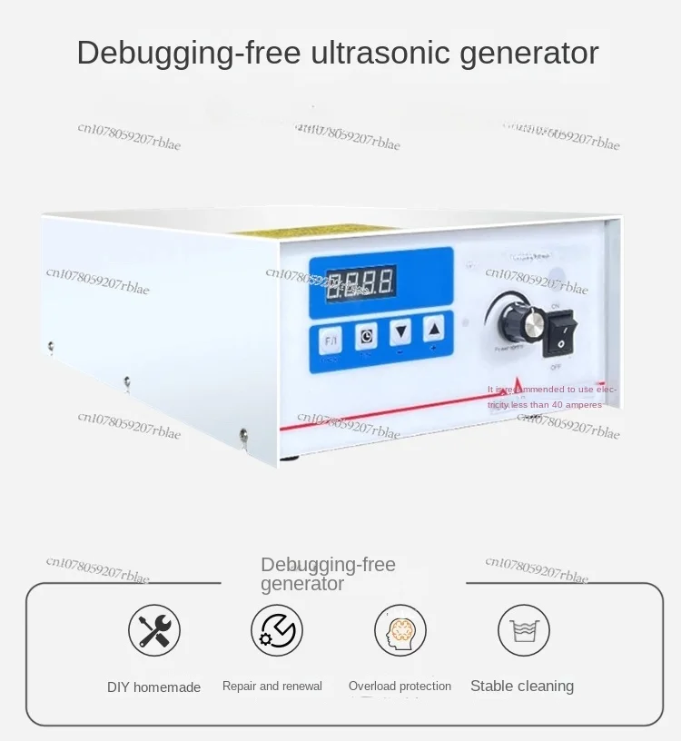 Industrial Ultrasonic Cleaning Machine Generator Intelligent Remote Ultrasonic Vibrator Power Supply with 485 Communication Dual