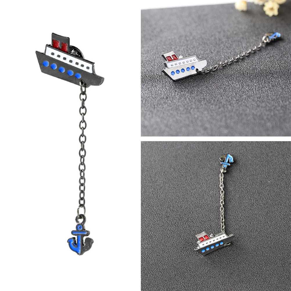 

Unique Alloy Boat Anchor Cartoon Brooch Pin Perfect Gift for Women Dress Bag Brooch Stylish Breastpin Breast Pin