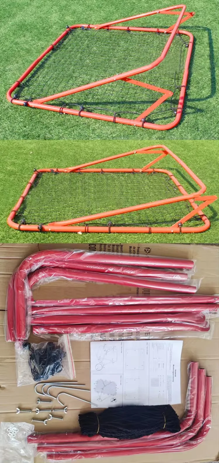 Multifunctionele Voetbal Rebounder Net Draagbare Voetbal Trainingshulpmiddel Solo Trainer Rebounding Doel