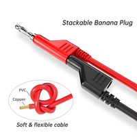 OLTRE-P1036 5PCS 4Mm Copper Banana Plug To Banana Plug Multimeter Test Leads Soft PVC Cable 1M Wire 1000V 15A