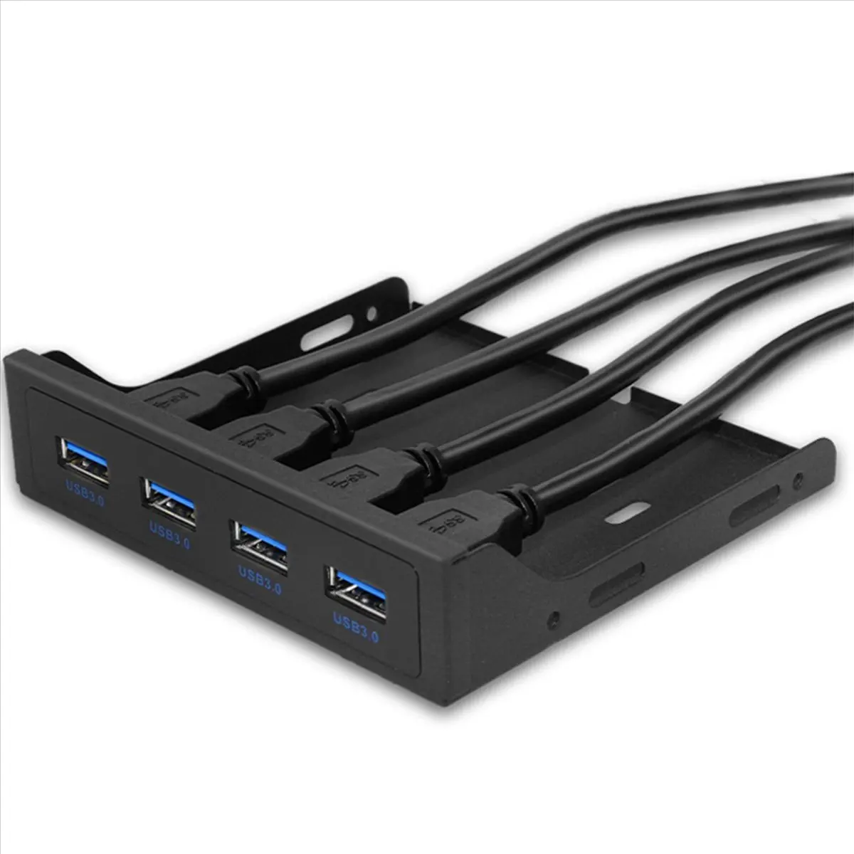 A46U USB 3.0 4Port Front Panel USB3.0 3.5 Inch Floppy Front Panel Internal Bracket Adapter for Desktop 3.5 Inch Floppy Bay