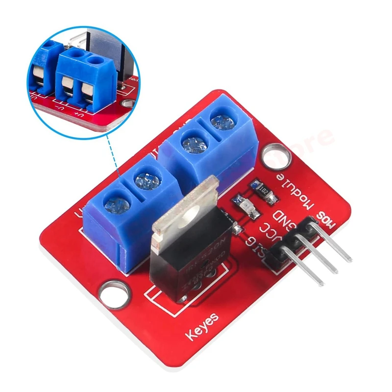 8 Buah IRF520 Tombol Mosfet Atas 0-24V Modul Driver MOS PWM Tombol Dapat Disesuaikan 3.3V-5V Tabung FET MCU Papan Driver untuk Raspberry Pi