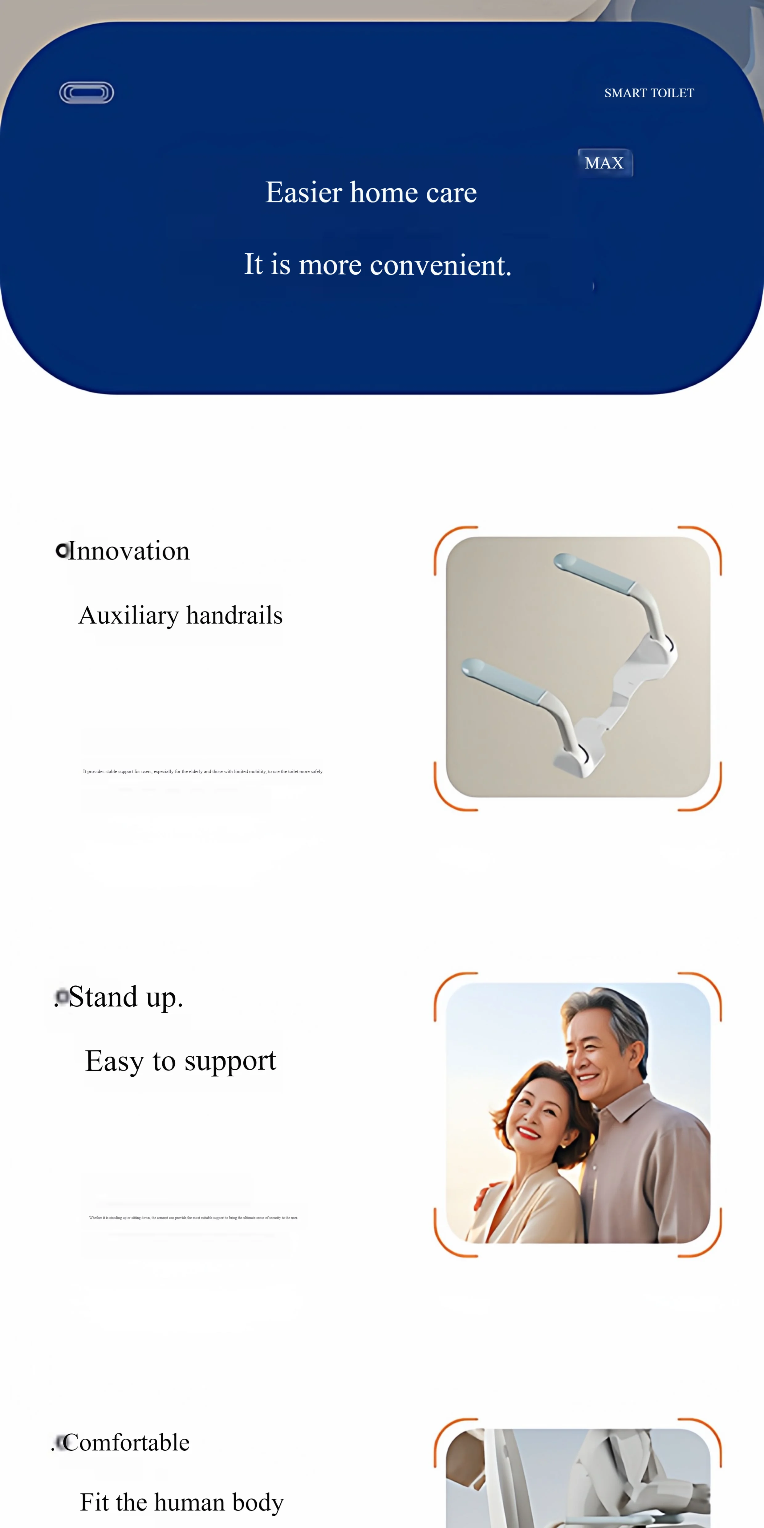 ضوء الليل الذكية المرحاض قضبان السلامة المعاقين مساعدة القضبان لكبار السن المسنين المرحاض الجلوس الوقوف إطارات السلامة القضبان مع الأسلحة #5