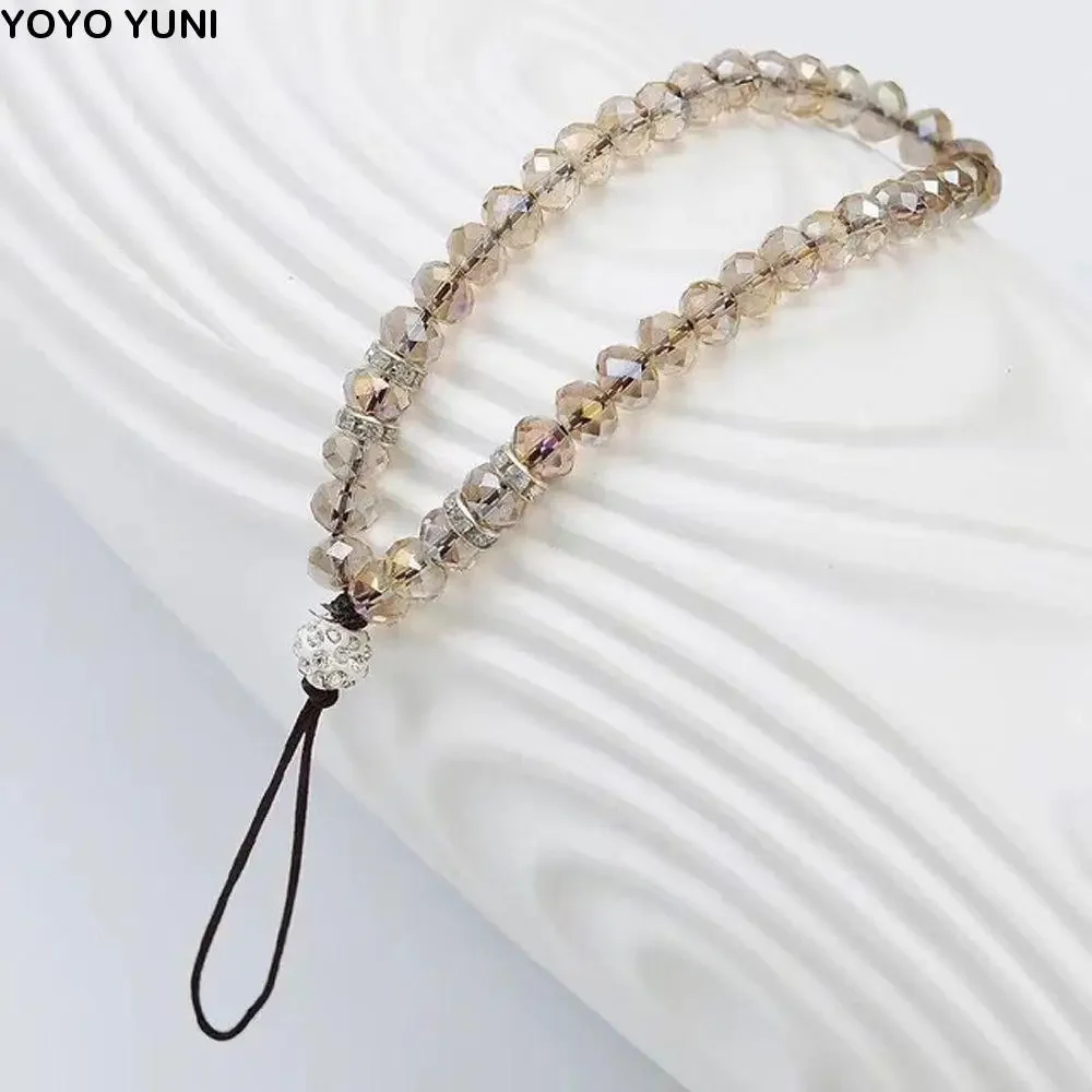 

Hand Wrist Lanyard Crystal Beads Wrist Strap Mobile Phone Straps Phone Lanyards Crystal Phone Straps Mobile Phone Chain