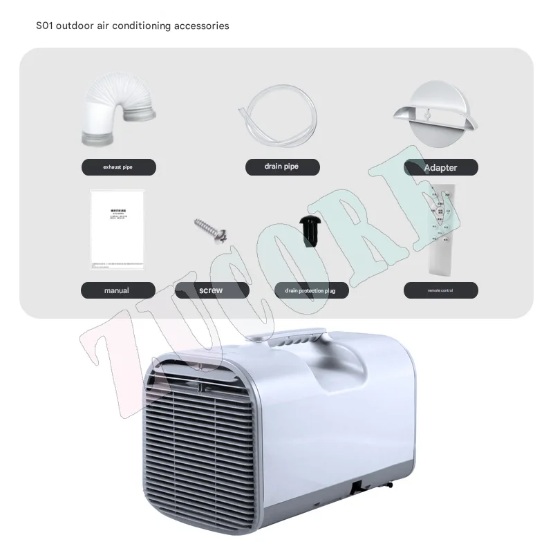 휴대용 모바일 에어컨 야외 캠핑 가정용 단일 냉각 외부 미니 소형이없는 올인원 기계