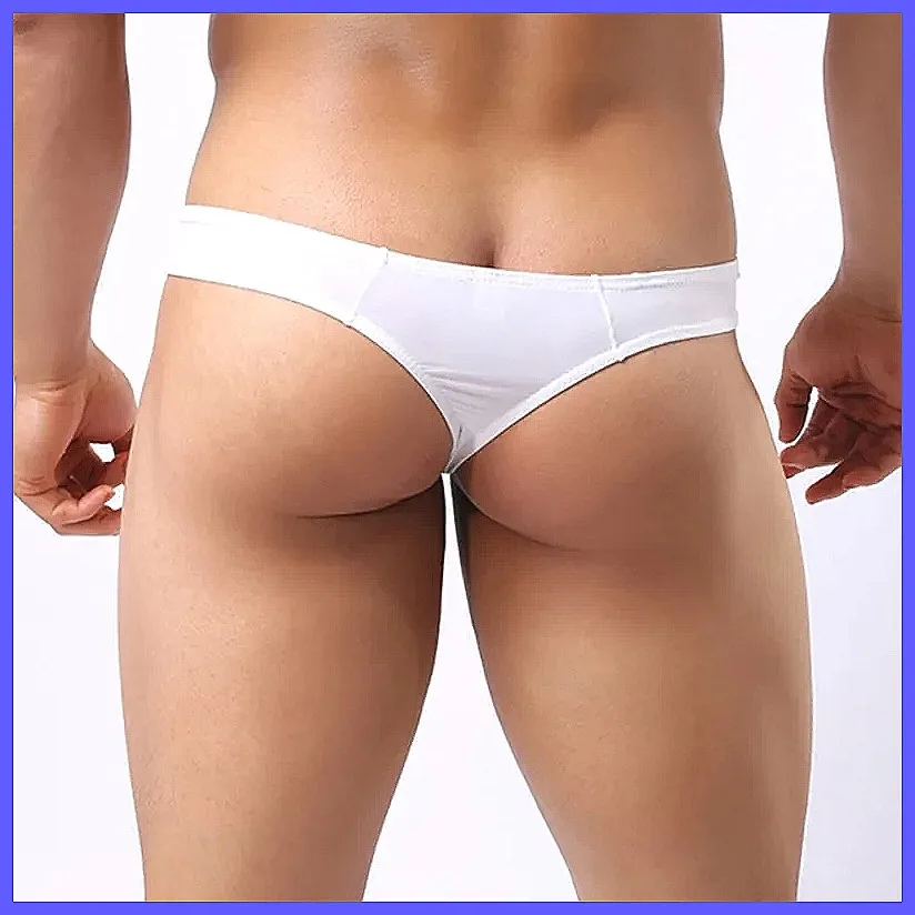 

Мужские стринги из ледяного шелка с низкой посадкой - сексуальное нижнее белье для мужчин с эффектом подтяжки ягодиц