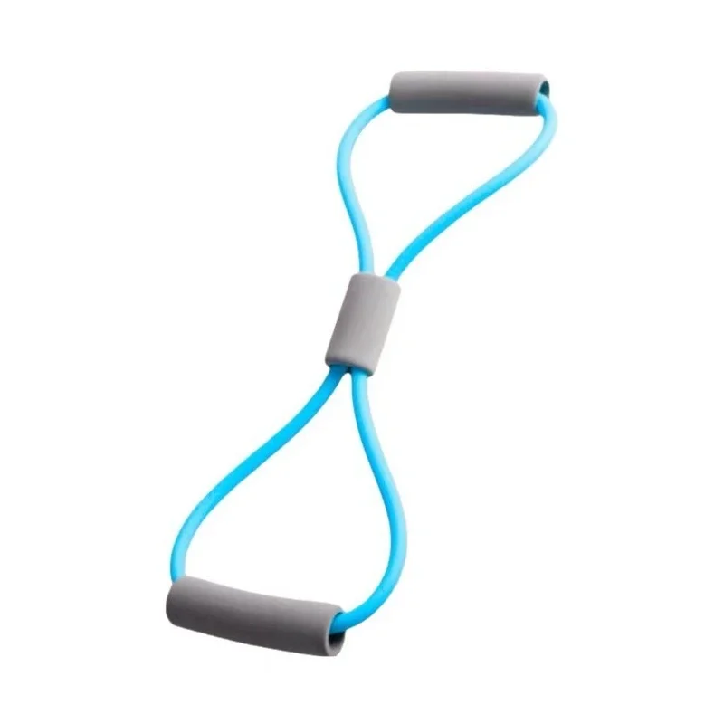 شريط الشد، شريط مقاومة لليوجا، موسع الصدر، 8 أشكال، أربطة مقاومة للياقة البدنية، تمرين كروسفيت، لون خالص