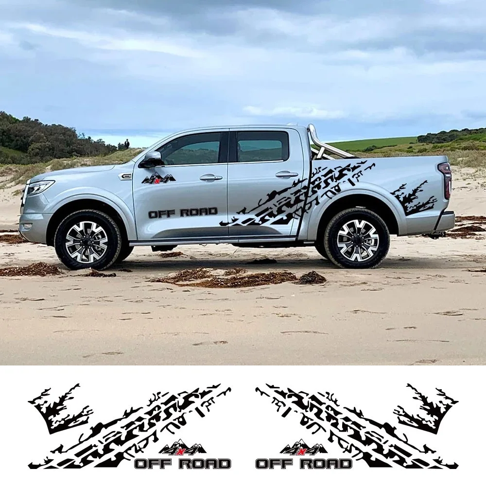 

1set Car Side Body Door Stickers Mud splash Graphic Waterproof Decal for 4x4 Off Road Raptor Pickup Truck Decor Auto Sticker