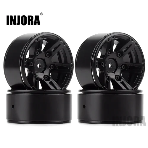 1/10 RC 락 크롤러 액시얼 SCX10 90046 AXI03007 TAMIYA CC01 D90 TF2 TRX-4 금속 휠 림, 1.9 인치 비드락, 4 개