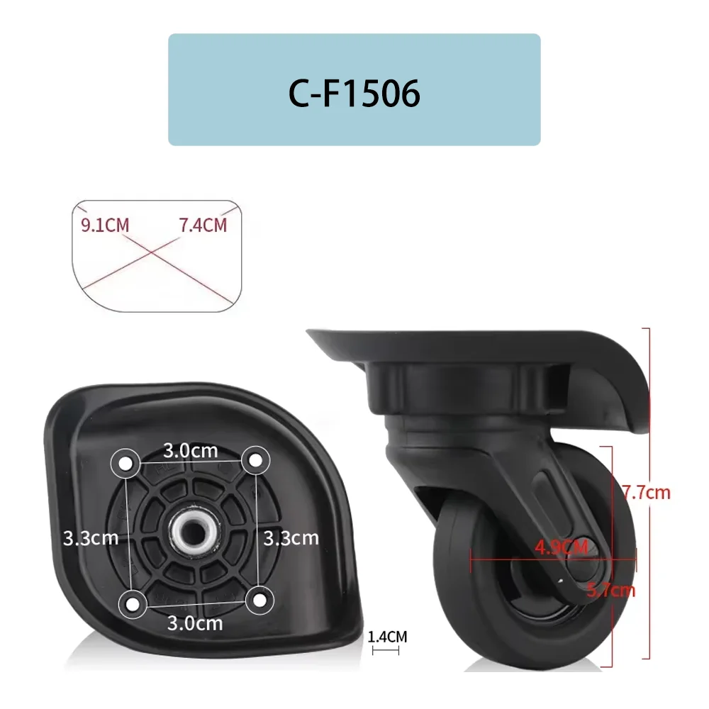For Lojel C-F1506 Replacement Luggage Spinner Wheels 4Pcs Trolley Suitcase Wheel Repair Parts with 360° Rotation Silent Bearing
