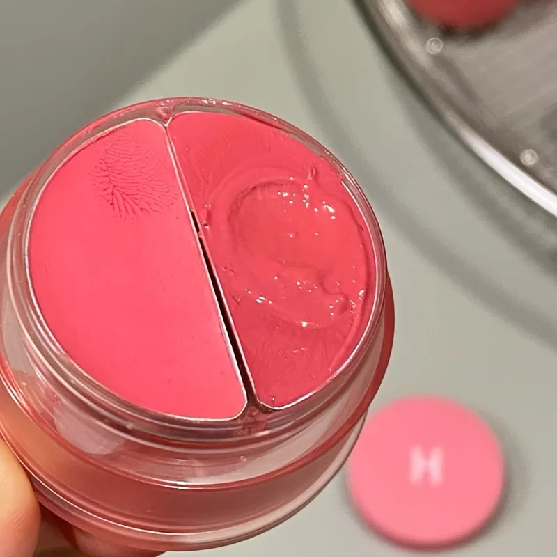 Herorange Dwukolorowy Balsam do Ust i Policzków, Efekty Matowe i Błyszczące, Super Pigmentowany, Nawilżający, Długotrwały, Nie Rozmazuje Się, Nie Klei Się, Może Być Używany na Usta i Twarz, Kosmetyki, Prezent na Boże Narodzenie