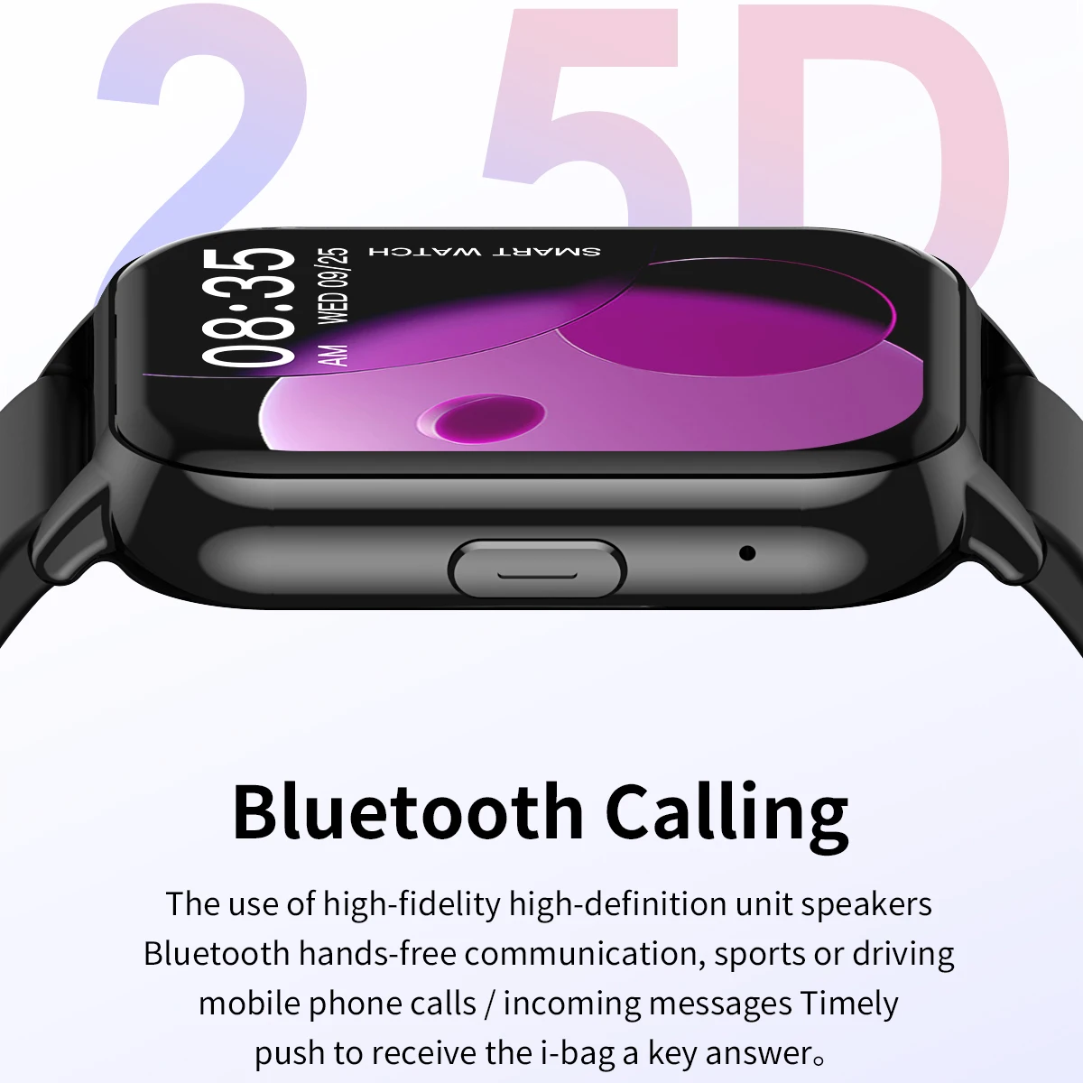 ساعة ذكية 1.9 بوصة للرجال والنساء بلوتوث مكالمة معدل ضربات القلب هيث الرياضة اللياقة البدنية الموسيقى مساعد صوتي NFC مقاوم للماء ساعة ذكية على مدار الساعة