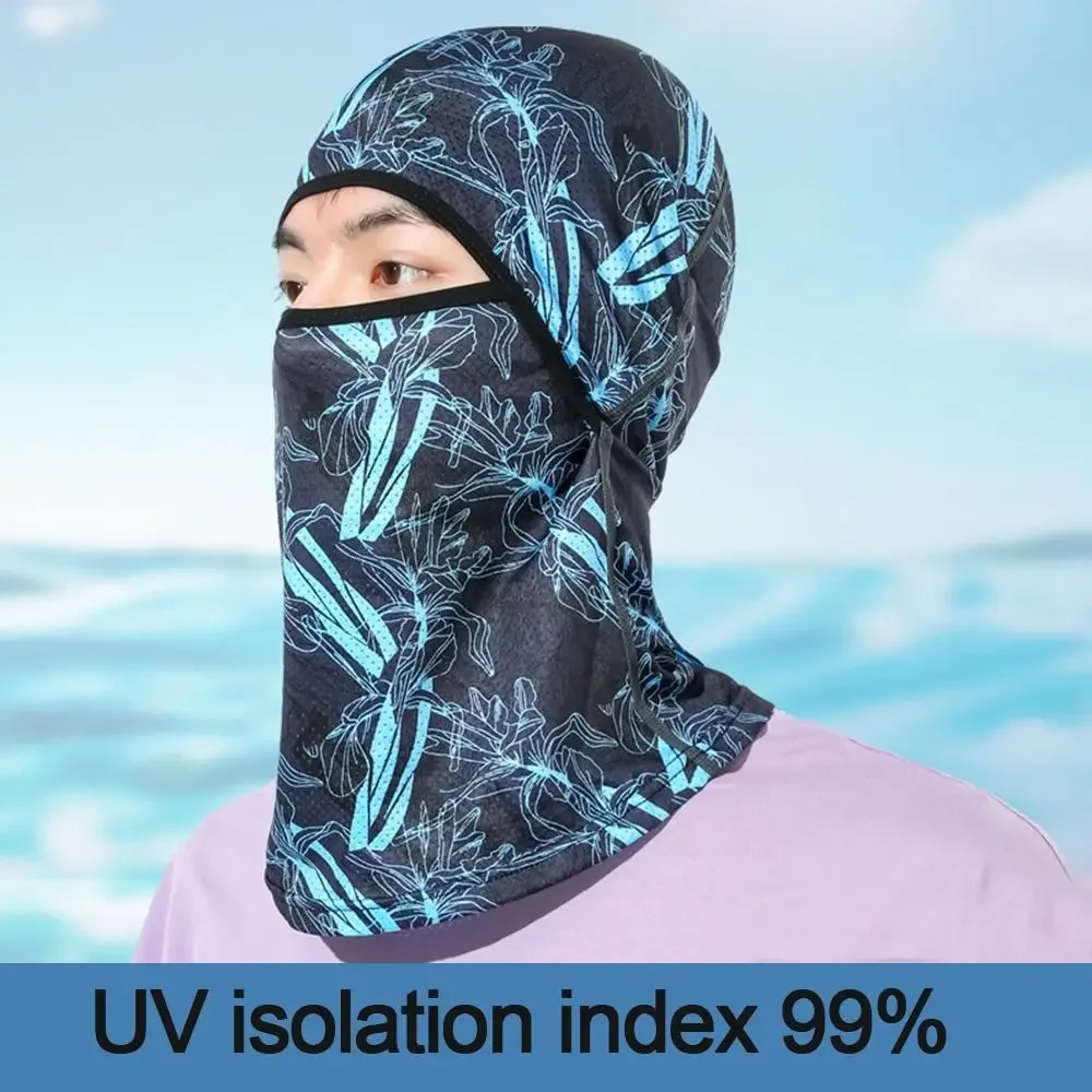 Balaclava de Verão com Proteção Solar Anti-UV, em Seda Gelada, Cobertura Facial Completa para Ciclismo e Esportes, Acessório de Cabeça para Bicicleta e Motocicleta, Chapéu Masculino