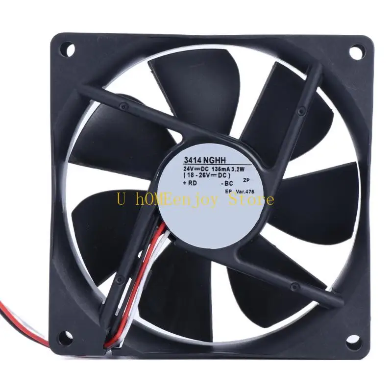 B0KF 3414NGHH 3414 NGHH Fan 9x9cm DC24V 3.2W Quiet Operation Cooling Fan for Computer Inverter Fan