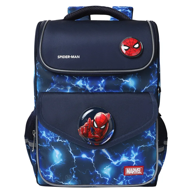 Disney New School Bags For Boys Grade 1-5 Primary Student Shoulder Orthopedic Backpack Iron Spider Man Captain America Mochila