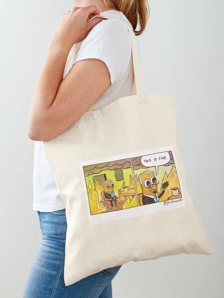 Scotty From Marketing Thinks Coal is Fine by Jess Harwood Art Tote Bag canvas tote woman shopping bag Big bag women