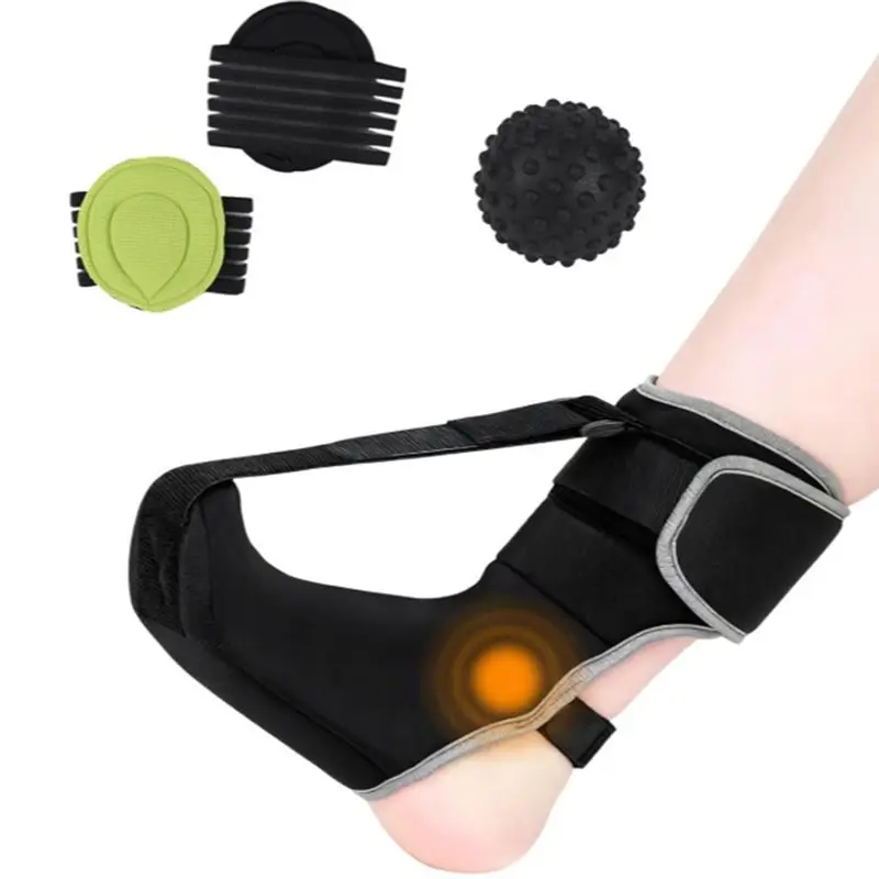Brace For Plantar Fasciitis Night Splint Sock With Massage Ball Unisex Stretch Strap For Foot Pain Relief