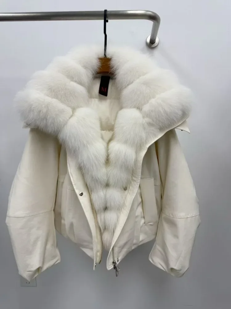 Women's Down Jacket with Hood Winter Puffer Coat Natural Fur Coat Lightweight Thermal Windproof Outdoor Travel Fashion Outerwear