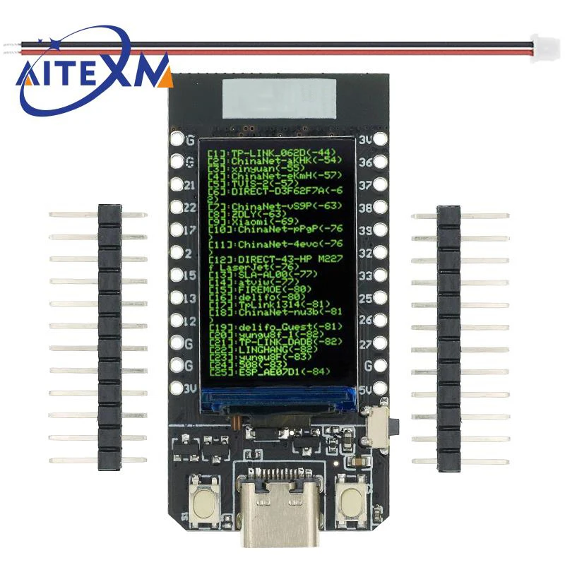 Imagem -04 - Development Board Esp32 s3 1.14 Lcd para Arduino Wifi e Módulo Compatível com Bluetooth 1.14 T-display-picoc3