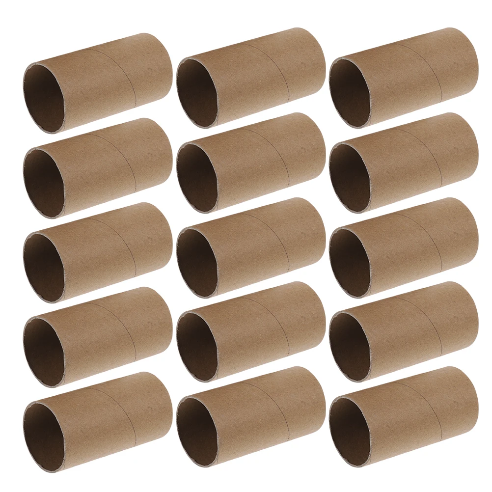40 Pcs Cardboard Tubes Handmade Materials for Round Paper Projects Container Brown