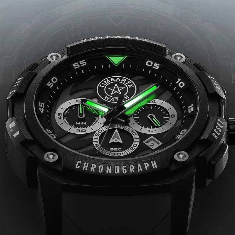 ساعة كوارتز Timeartx 4410 بنمط ميكانيكي صناعي مقاومة للماء وصلت التاريخ ساعة يد فاخرة بحركة كوارتز للرجال