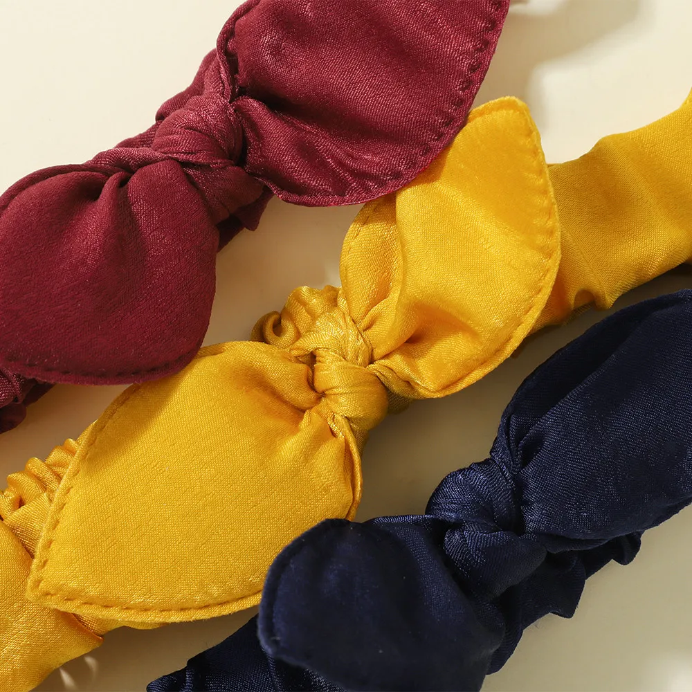 لون عشوائي 8 قطعة الجلد المدبوغ لينة الصلبة طباعة Headbands خمر بوهو الصليب عقدة مطاطا العصابات الشعر عصابات الفتيات العصابات الشعر