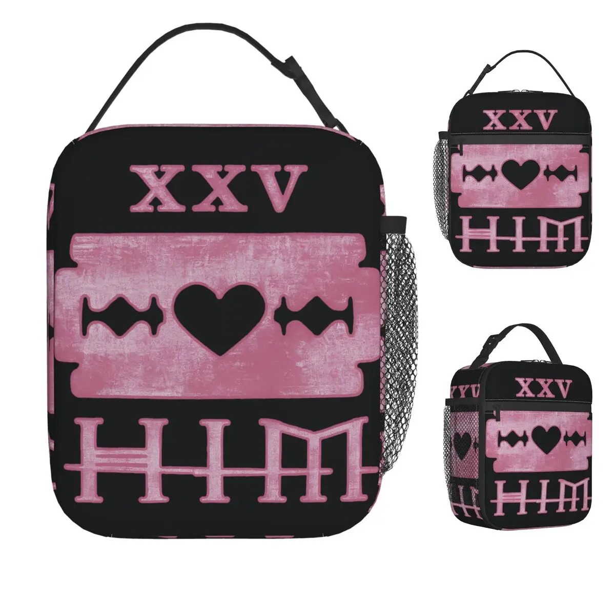 

Him Heartagram Band Lunch Bag For Women Ville Valo Lunch Box Outdoor Picnic Cooler Bag Portable Waterproof Thermal Lunch Bags