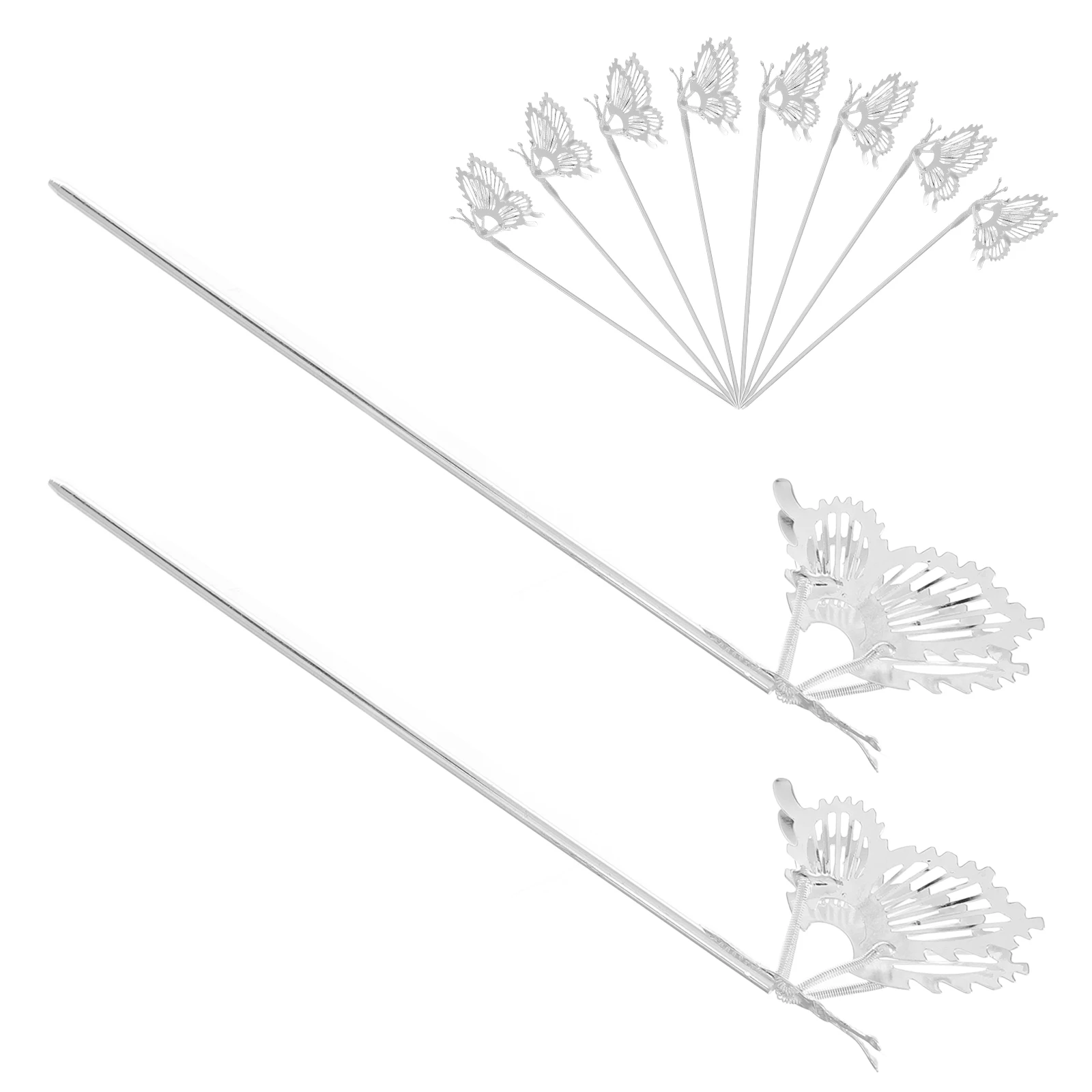 

10 Pcs Butterfly Hairpin Elegant DIY Hanfu Accessories Comfortable Wear Women Bridesmaid French Pins Hair Sticks