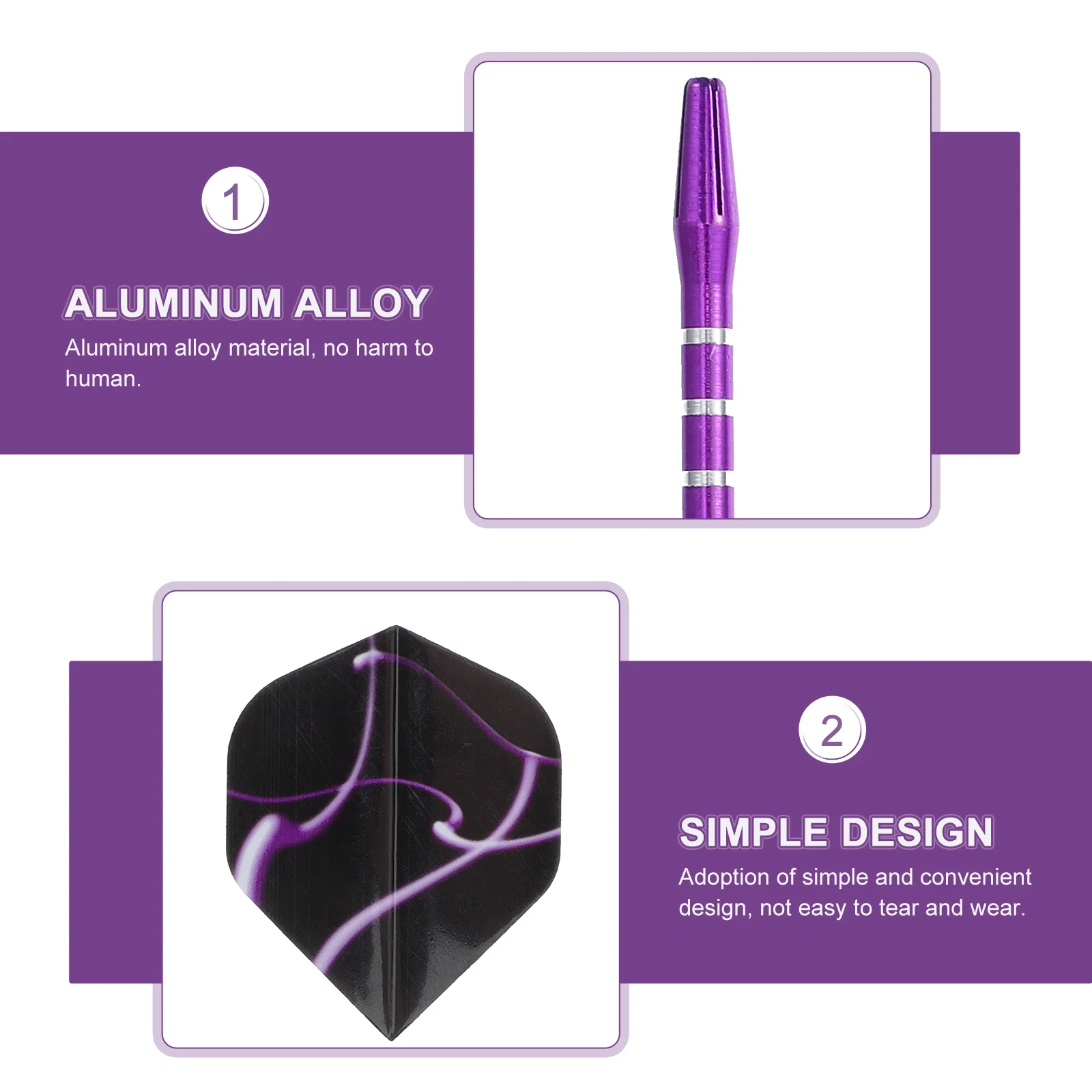 

18Sets Dart Accessories Kit Premium Metal Shaft Stem Rotating Flights Small Compact Design for Tossing Games Competition