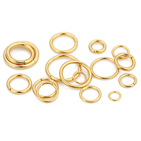 100pcs High Quality 18K Gold Plated Stainless Steel Split Rings Jump Rings for Necklace Bracelet Jewelry Making Supplies Finding