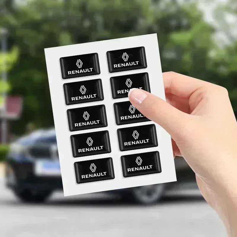 10pcs Car Styling 3D Small Emblem Badge Stickers For Renault DACIA Scenic Loguna Twingo Symbol Fluence Espace Clio Accessories view 5